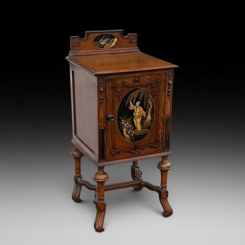 Edwardian Oak Shoe Cabinet