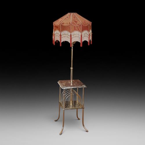 Victorian Brass Combination Standard Lamp