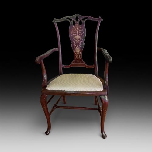 Edwardian Mahogany Desk Arm Chair