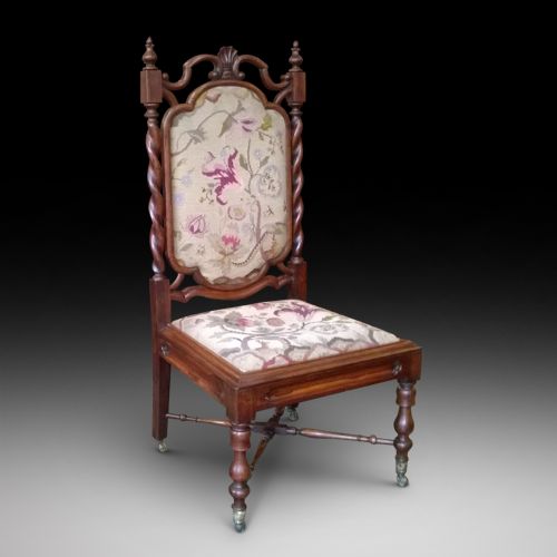 Gothic Revival Rosewood Nursing Chair