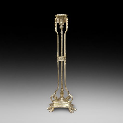 High Victorian Brass Torchere