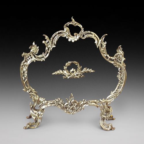 Early 20thc Ormolu Rococo Style Fire Screen