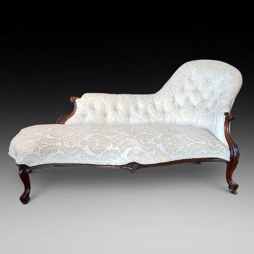 Early Victorian Rosewood Chaise Lounge