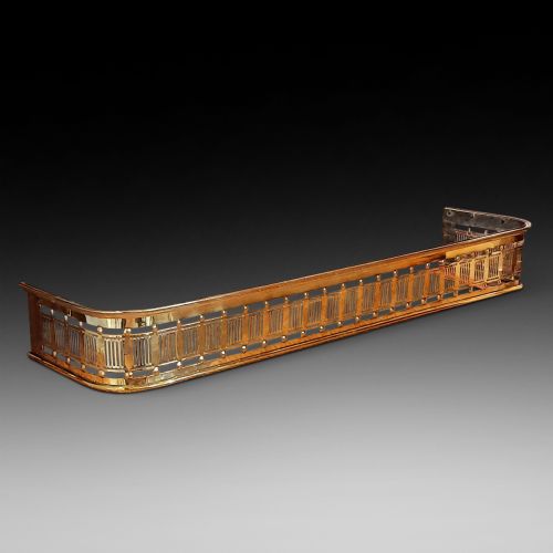Late Victorian Pierced Brass Fender