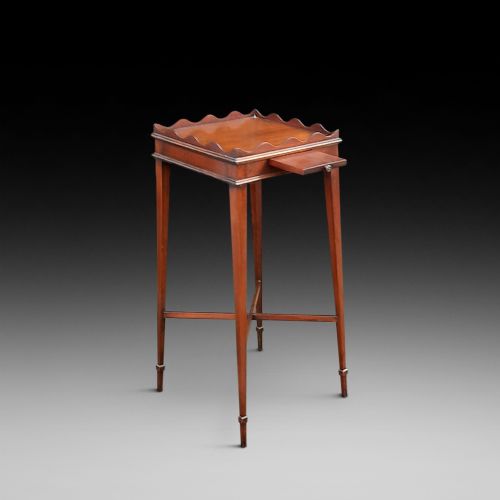 Edwardian Chippendale Style Mahogany Candle Stand