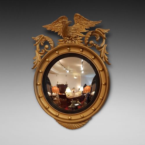Late 19thc Convex Wall Mirror