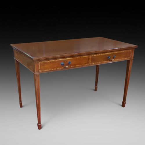 Edwardian Inlaid Mahogany Rectangular Writing Table