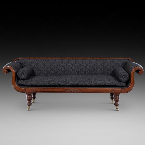 William IV Carved Mahogany Three Seater Sofa