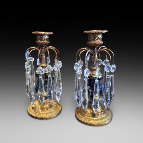 Pair of Regency Gilt Bronze Lustres