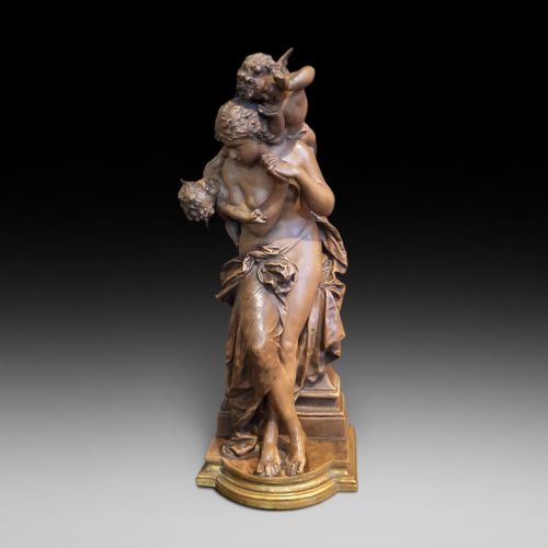 Frolicking Cherubs – Terracotta by Luca Madrass