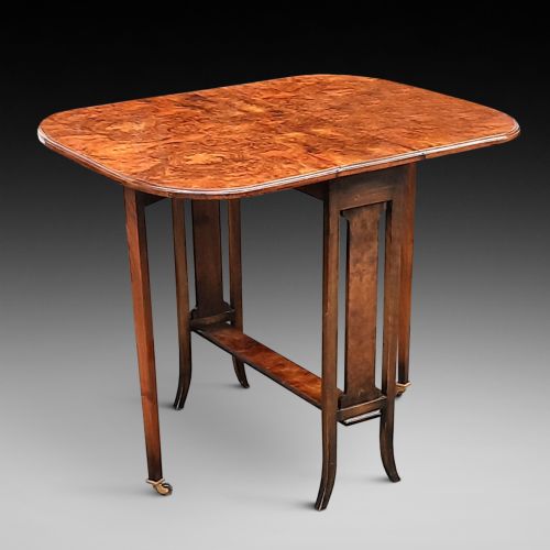 Victorian Burr Walnut Sutherland Table