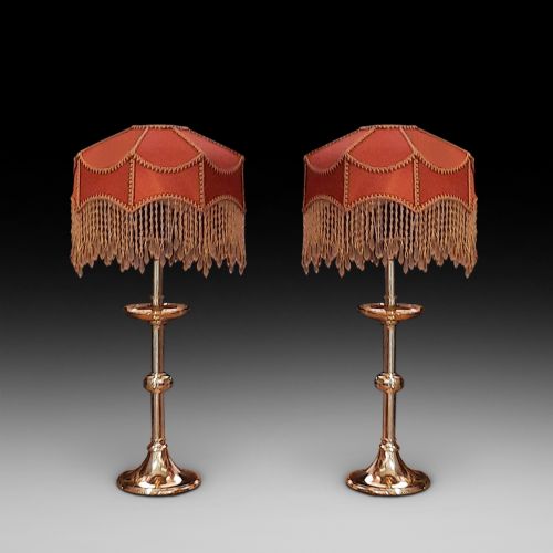 Pair of Victorian Brass Alter Candlesticks