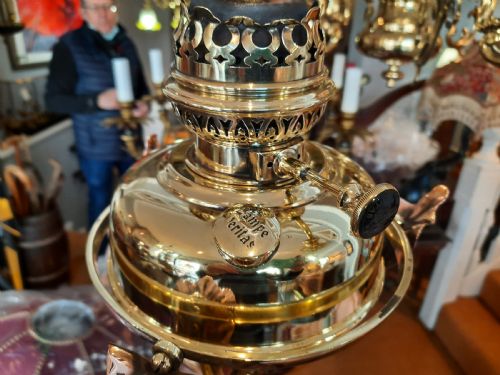 ARTS AND CRAFTS ADJUSTABLE STANDARD OIL LAMP - ADDITIONAL PHOTO 3