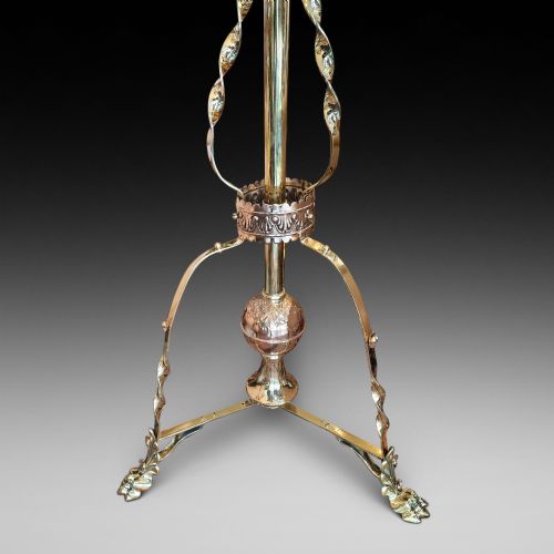 ARTS AND CRAFTS ADJUSTABLE STANDARD OIL LAMP - ADDITIONAL PHOTO 4
