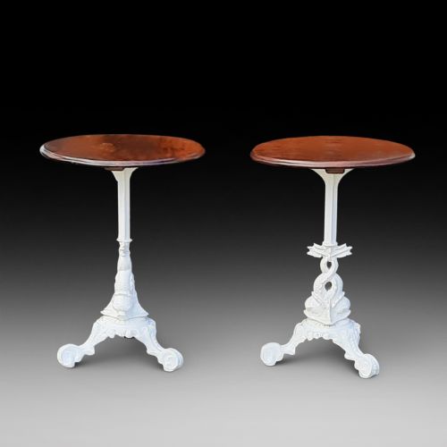 Pair of Victorian Cast Iron Garden Tables
