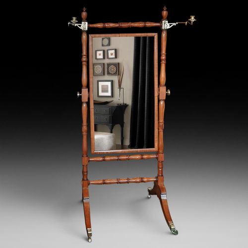 Regency Mahogany Cheval Mirror