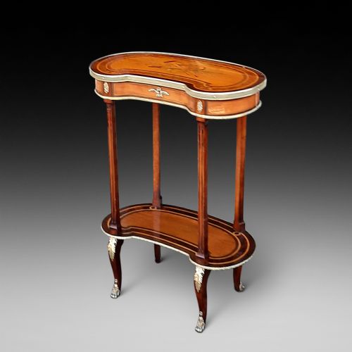 Late 19thc Mahogany Kidney Side Table