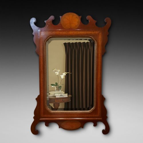 Edwardian Mahogany Chippendale Style Mirror