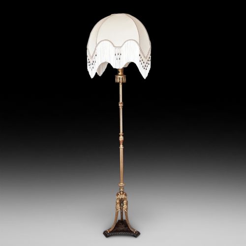 Early 20thc Gilt Metal Standard Lamp