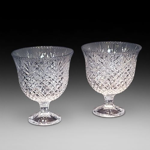 Large Pair of Victorian Crystal Vases