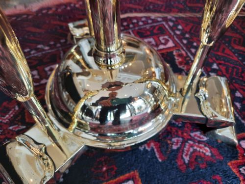 EARLY 20THC ART NOUVEAU BRASS STANDARD LAMP - ADDITIONAL PHOTO 3