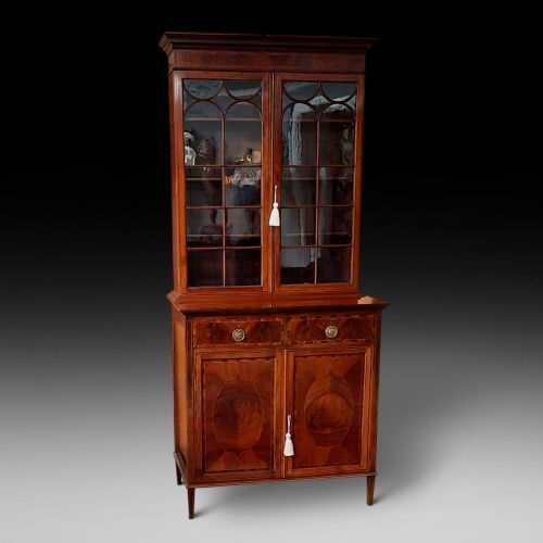 Edwardian Mahogany and Rosewood Banded Bookcase