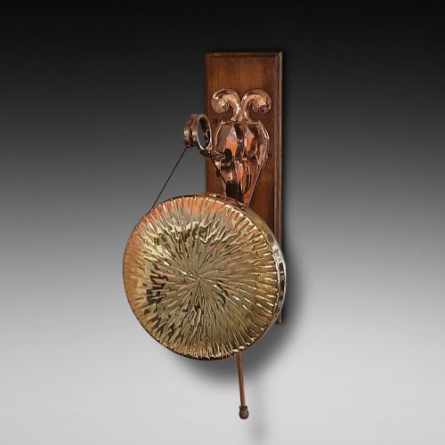 Art Nouveau Oak Gong