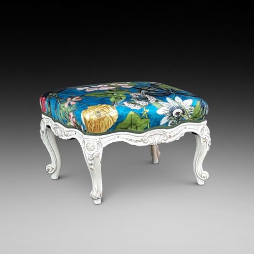 Mid 19thc French Painted Footstool