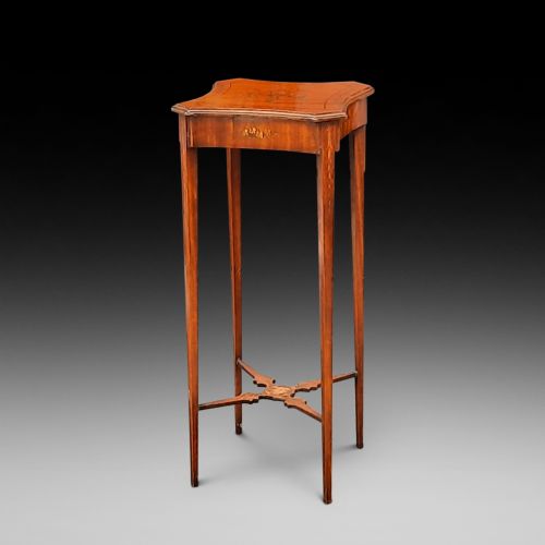 Hand Painted Edwardian Satinwood Side Table