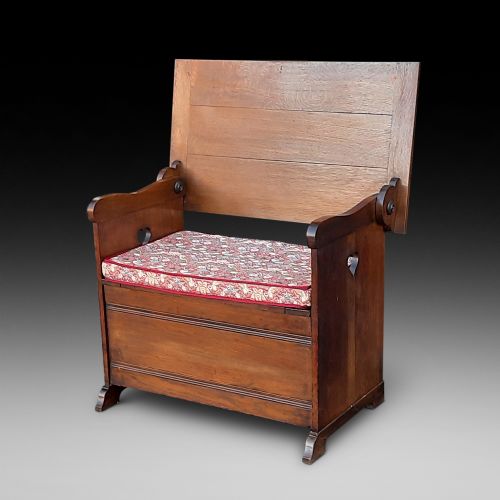 Arts and Crafts Oak Monks Bench
