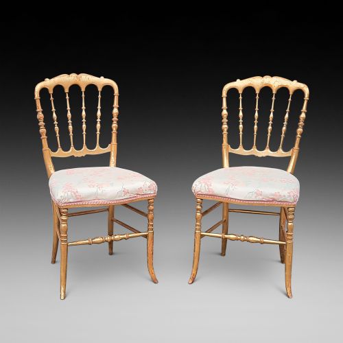 Pair of 19thc Belgian Single Salon Chairs