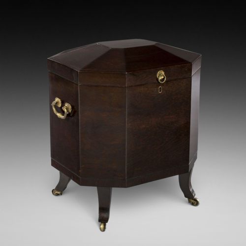 Early Victorian Rare Partridge Wood Copper Lined Wine Cooler