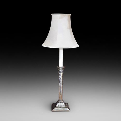 Robert Adam Style Late 19thc Silver Plate Candlestick