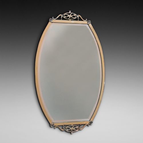 Arts and Crafts Brass Framed Mirror