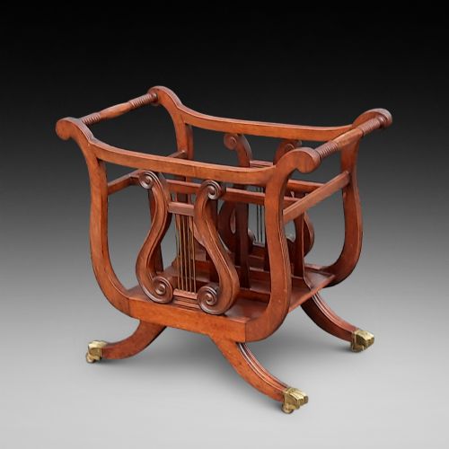 Early 20th Century Mahogany Canterbury