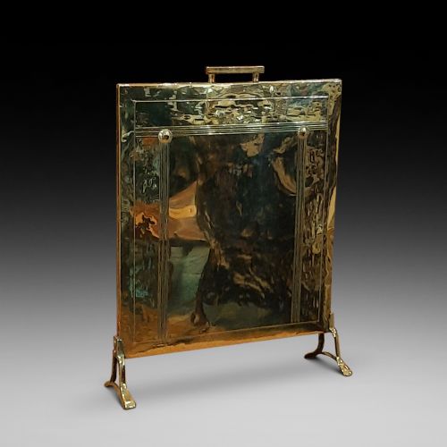Art Deco Brass Fire Screen