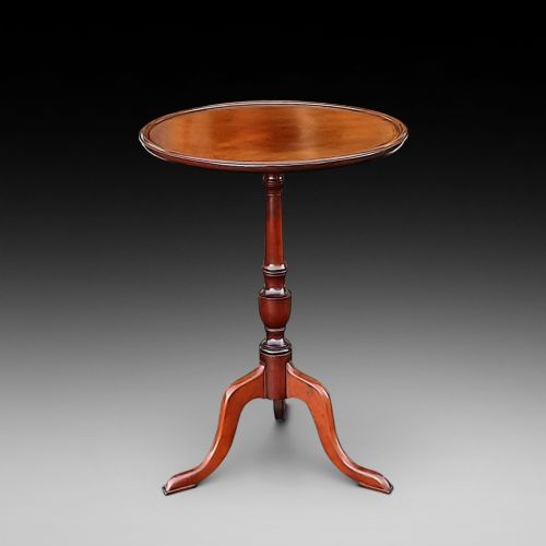 Edwardian Georgian Style Mahogany Tripod Wine Lamp Table