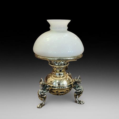 Brass and Copper Oil Lamp