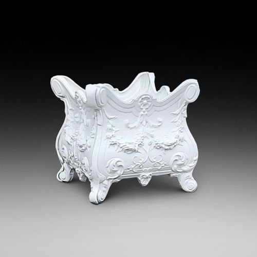 Victorian Square Form Cast Iron Jardiniere