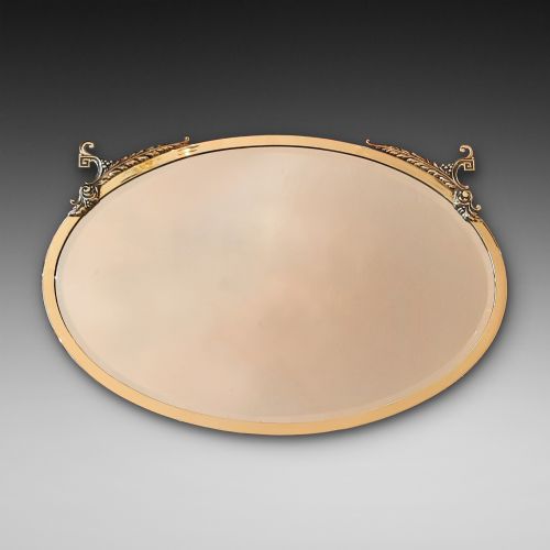 Arts and Crafts Brass Mirror