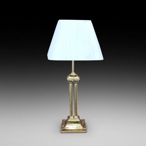 Early 20thc Brass Table Lamp