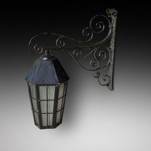 Late 19th/early 20th Century Cast Iron Exterior Lantern