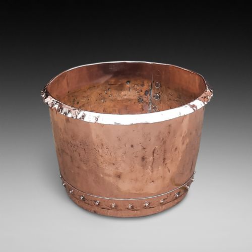 Victorian Copper Log Bucket Planter