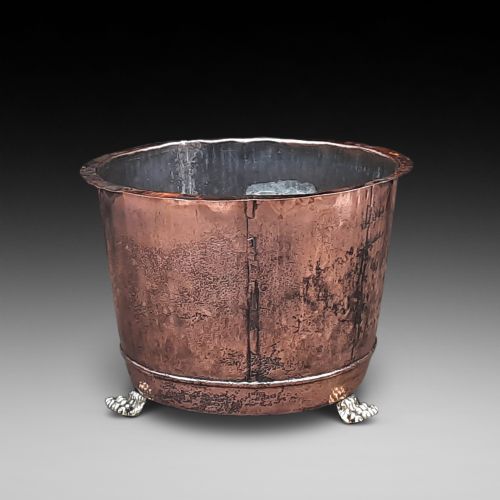 Early 19thc Large Copper Log Basket Bin