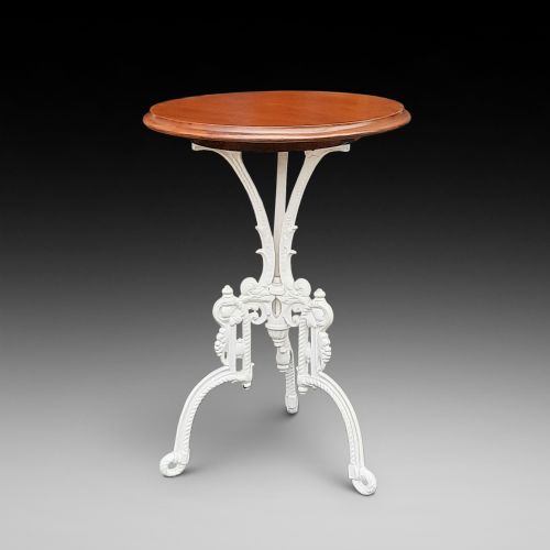 Victorian Cast-iron and Mahogany Garden Table