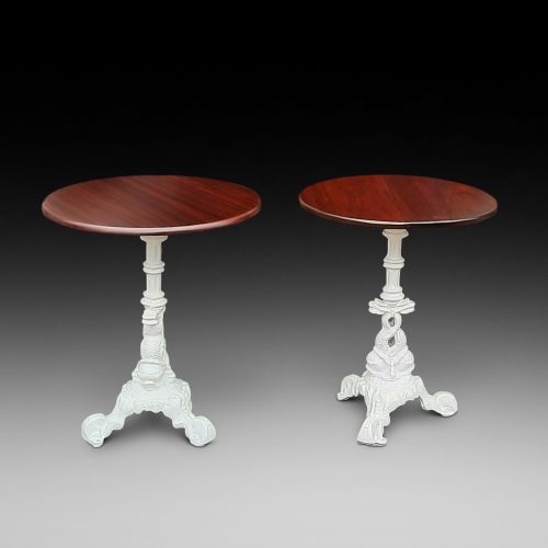 Pair of Victorian Cast Iron Garden Tables