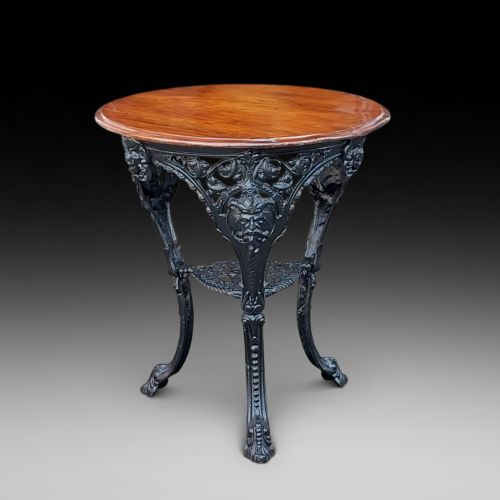Late 19thc Cast Iron Britannia Garden Table