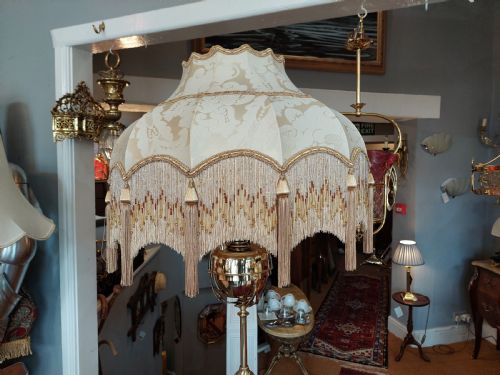 ARTS NOUVEAU BRASS ADJUSTABLE STANDARD LAMP - ADDITIONAL PHOTO 1