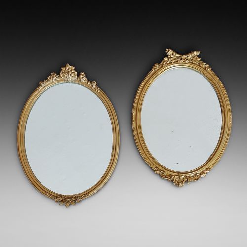 Matched Pair of Edwardian Boudoir Mirrors