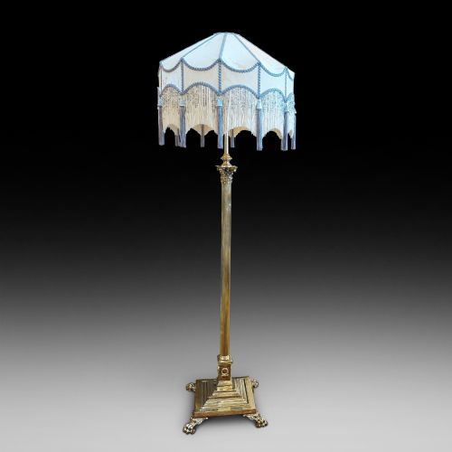 Victorian Brass Adjustable Standard Lamp